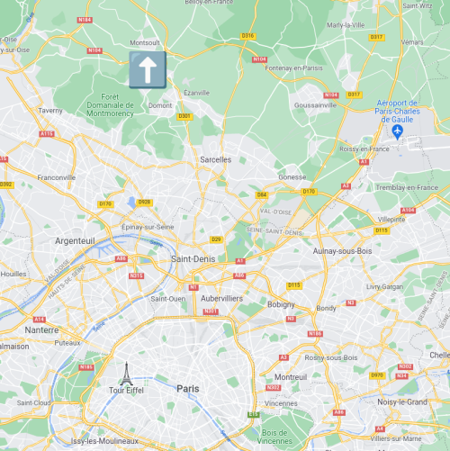 carte de l'Ile-de-France